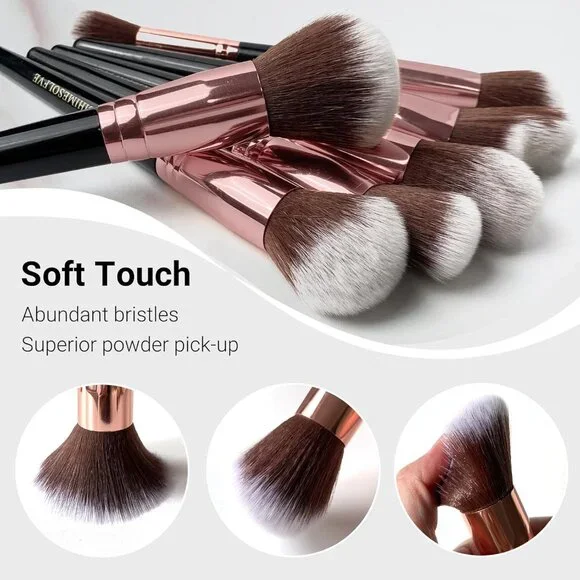 15Pcs Eye And Face Professional Makeup Brush Set
